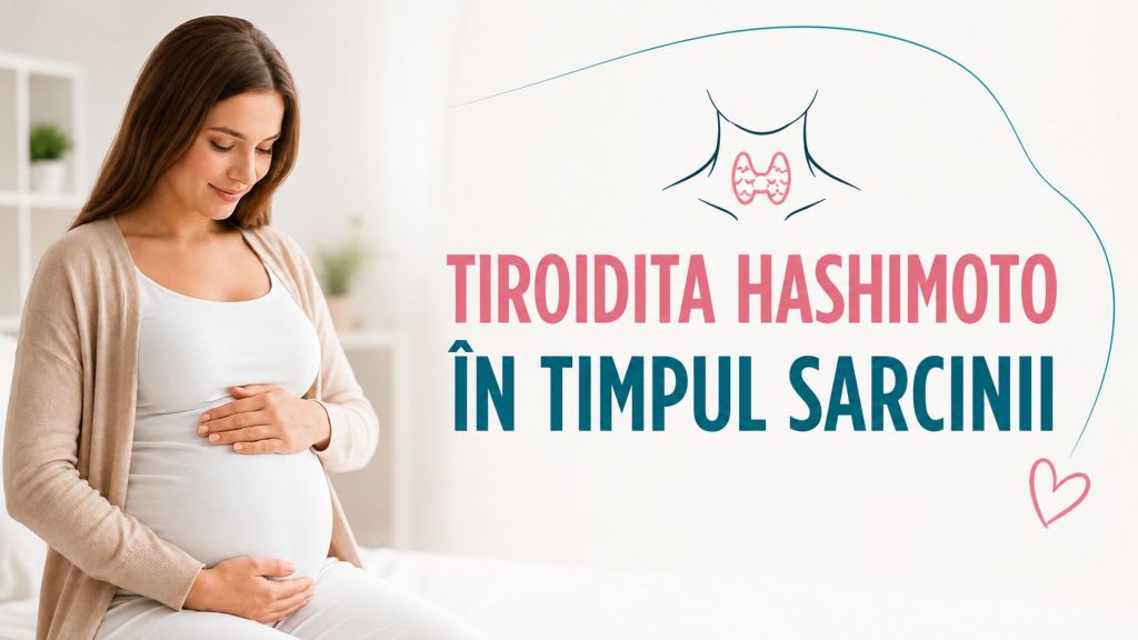 Femeie însărcinată care își monitorizează sarcina în contextul tiroiditei Hashimoto